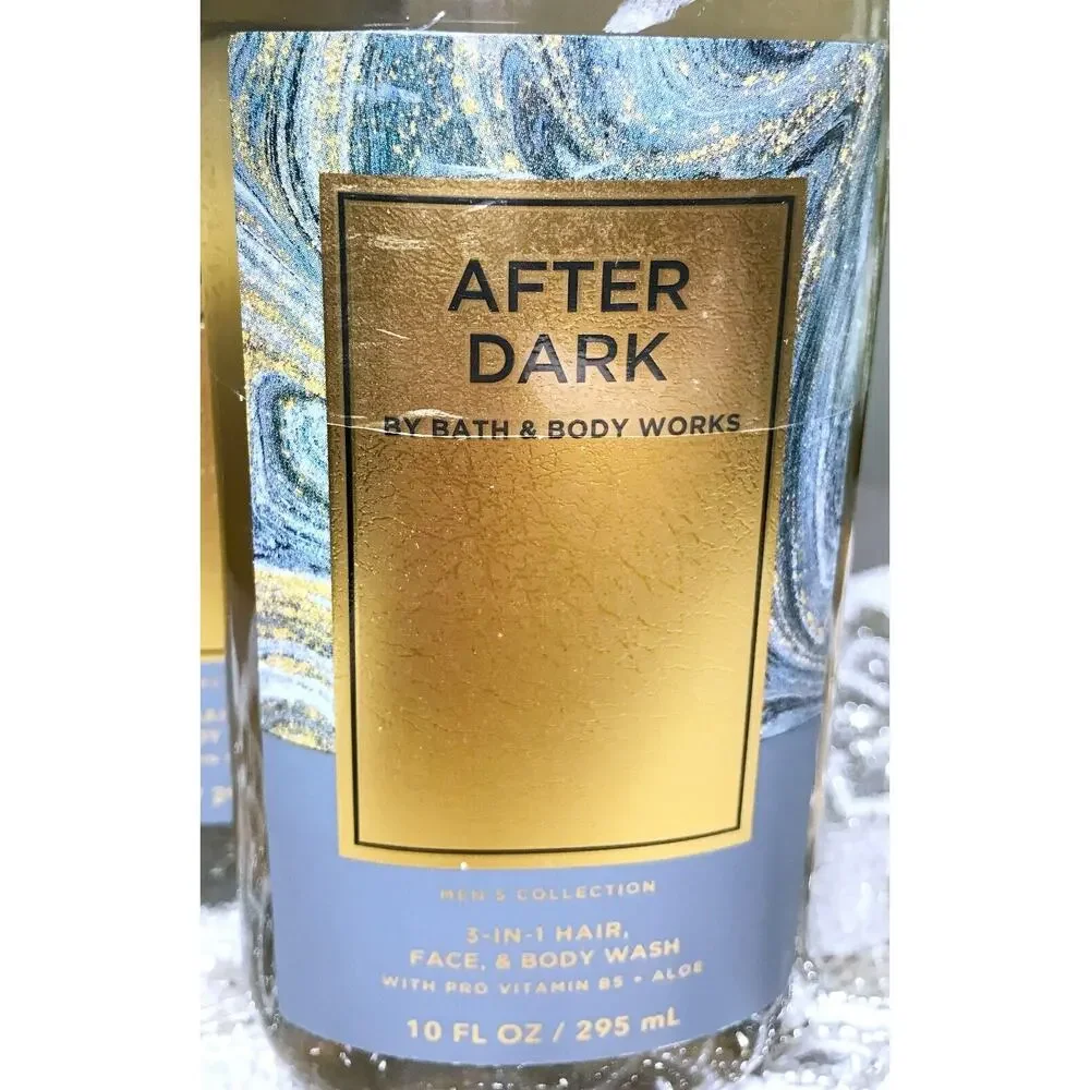 Bath & Body Works AFTER DARK Men's 3-in-1 Hair Face Body Wash Shower Gel x2